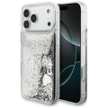 Etui Guess Liq. Glitter Charms na iPhone 17 Pro Max - srebrne