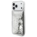 Etui Guess Liq. Glitter Charms na iPhone 17 Pro Max - srebrne