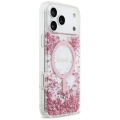 Etui Guess Resin Bottom Glitter MagSafe na iPhone 17 Pro Max - różowe