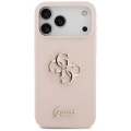 Etui Guess Silicone Big 4G Script na iPhone 17 Pro Max - różowe