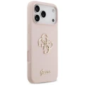 Etui Guess Silicone Big 4G Script na iPhone 17 Pro Max - różowe