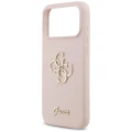 Etui Guess Silicone Big 4G Script na iPhone 17 Pro Max - różowe