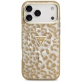 Etui Guess Leopard Glitter MagSafe do iPhone 17 Pro Max - brązowe