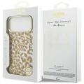 Etui Guess Leopard Glitter MagSafe do iPhone 17 Pro Max - brązowe