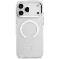 Etui Guess Metal Outline MagSafe do iPhone 17 Pro Max - srebrne
