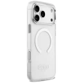 Etui Guess Metal Outline MagSafe do iPhone 17 Pro Max - srebrne