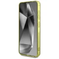 Etui Guess 4G Glitter Triangle Buttons MagSafe do Samsung Galaxy S25 brązowy