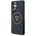 Etui Guess 4G Glitter Triangle Buttons MagSafe do Samsung Galaxy S25 Ultra czarny