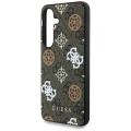 Etui Guess 4G Printed Colored Peony Pattern MagSafe do Samsung Galaxy S25 brązowy