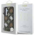 Etui Guess 4G Printed Colored Peony Pattern MagSafe do Samsung Galaxy S25 brązowy