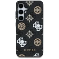 Etui Guess 4G Printed Colored Peony Pattern MagSafe do Samsung Galaxy S25 czarny