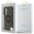 Etui Guess 4G Round Patch Classic Logo MagSafe do Samsung Galaxy S25 brązowy
