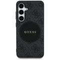 Etui Guess 4G Round Patch Classic Logo MagSafe do Samsung Galaxy S25 czarny