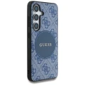 Etui Guess 4G Round Patch Classic Logo MagSafe do Samsung Galaxy S25 Plus niebieski