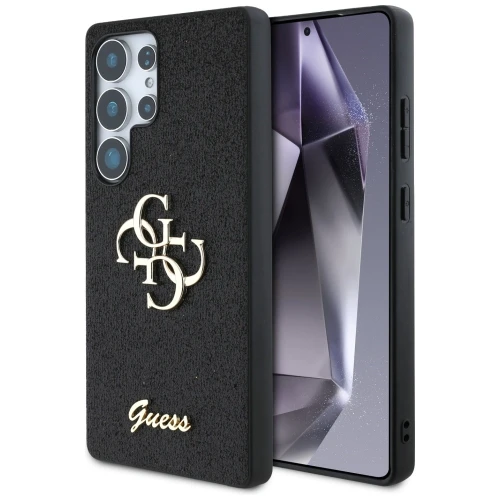 Etui Guess Fixed Glitter Big 4G Metal Logo do Samsung Galaxy S25 Ultra czarny