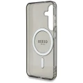 Etui Guess Glitter Circle Classic Logo MagSafe do Samsung Galaxy S25 czarny