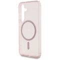 Etui Guess Glitter Circle Classic Logo MagSafe do Samsung Galaxy S25 różowy