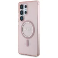 Etui Guess Glitter Circle Classic Logo MagSafe do Samsung Galaxy S25 Ultra różowy