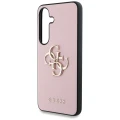 Etui Guess Grained Big 4G Logo Small Classic Logo do Samsung Galaxy S25 różowy