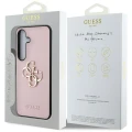 Etui Guess Grained Big 4G Logo Small Classic Logo do Samsung Galaxy S25 różowy