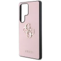 Etui Guess Grained Big 4G Logo Small Classic Logo do Samsung Galaxy S25 Ultra różowy