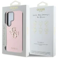 Etui Guess Grained Big 4G Logo Small Classic Logo do Samsung Galaxy S25 Ultra różowy