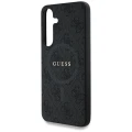 Etui Guess Leather 4G Colored Ring Classic Logo MagSafe Samsung Galaxy S25 czarny