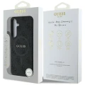 Etui Guess Leather 4G Colored Ring Classic Logo MagSafe Samsung Galaxy S25 czarny