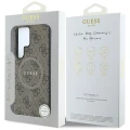 Etui Guess Leather 4G Colored Ring Classic Logo MagSafe Samsung Galaxy S25 Ultra brązowy