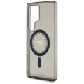 Etui Guess Rhinestones Printed Classic Logo MagSafe Samsung Galaxy S25 Ultra czarny