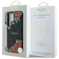 Etui Guess Leather 4G Flowers Print Metal Classic Logo MagSafe na Samsung Galaxy S25 Ultra - czarne