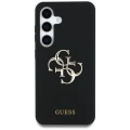 Etui Guess Silicone Big 4G Logo Bottom Script na Samsung Galaxy S25 - czarne