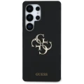 Etui Guess Silicone Big 4G Logo Bottom Script na Samsung Galaxy S25 Ultra - czarne