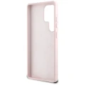 Etui Guess Silicone Big 4G Logo Bottom Script na Samsung Galaxy S25 Ultra - różowe