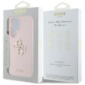 Etui Guess Silicone Big 4G Logo Bottom Script na Samsung Galaxy S25 Ultra - różowe