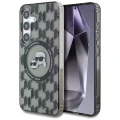 Etui Karl Lagerfeld Button Karl&Choupette Heads On KL Pattern MagSafe Samsung Galaxy S25 czarny