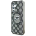 Etui Karl Lagerfeld Button Karl&Choupette Heads On KL Pattern MagSafe Samsung Galaxy S25 czarny