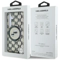 Etui Karl Lagerfeld Button Karl&Choupette Heads On KL Pattern MagSafe Samsung Galaxy S25 czarny