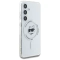 Etui Karl Lagerfeld Button Choupette Head Printed Logo MagSafe Samsung Galaxy S25 biały