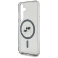 Etui Karl Lagerfeld Button Karl & Choupette Heads Printed Logo MagSafe Samsung Galaxy S25 czarny
