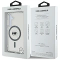 Etui Karl Lagerfeld Button Karl Head Printed Logo MagSafe Samsung Galaxy S25 czarny