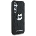 Etui Karl Lagerfeld Leather Monogram Pin Logo Choupette Head Samsung Galaxy S25 czarny