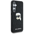 Etui Karl Lagerfeld Leather Monogram Pin Logo Karl Head Samsung Galaxy S25 czarny