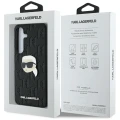 Etui Karl Lagerfeld Leather Monogram Pin Logo Karl Head Samsung Galaxy S25 czarny