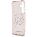 Etui Karl Lagerfeld Rhinestones K. Head Logo Samsung Galaxy S25 różowy