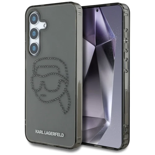 Etui Karl Lagerfeld Rhinestones Karl Head Logo Samsung Galaxy S25 czarny