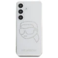 Etui Karl Lagerfeld Rhinestones Karl Head Logo Samsung Galaxy S25 przezroczysty