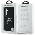 Etui Karl Lagerfeld Silicone Double Heads And Circle MagSafe Samsung Galaxy S25 czarny