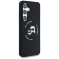 Etui Karl Lagerfeld Silicone Double Heads And Circle MagSafe Samsung Galaxy S25 Plus czarny