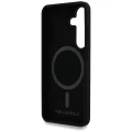 Etui Karl Lagerfeld Silicone Double Heads And Circle MagSafe Samsung Galaxy S25 Plus czarny